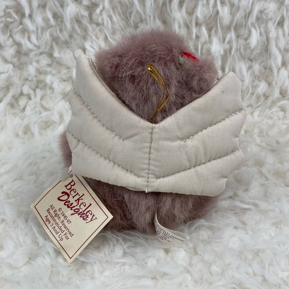 Berkeley Designs Tiny Angel Bear Plush Ornament Stuffed Animal 6” 1996 - Picture 5 of 13